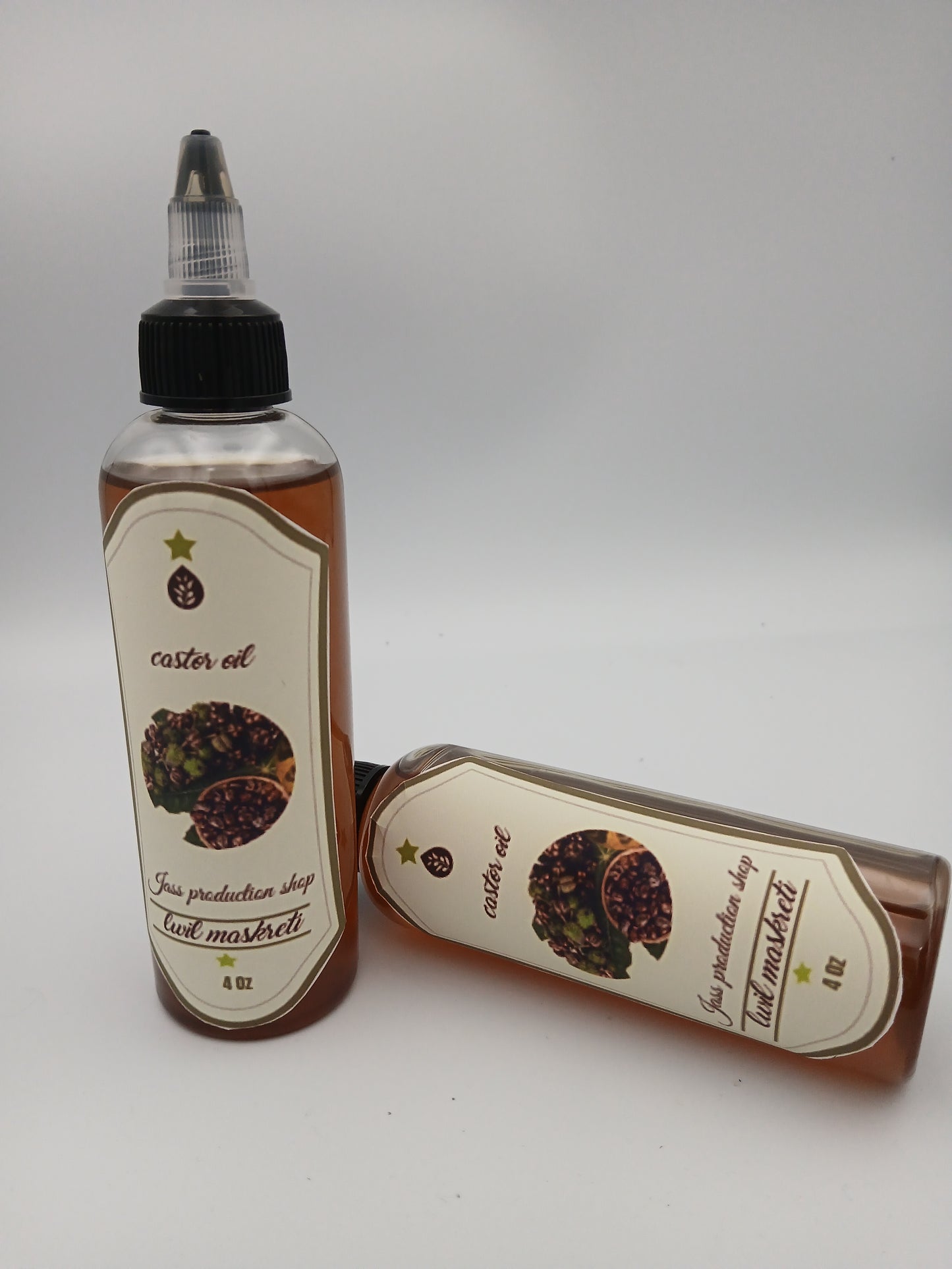 Haitian Black Castor Oil (Lwil Maskriti) – 100% Pure, Cold-Pressed, Unrefined – Promotes Hair Growth, Moisturizes Skin, Strengthens Nails, Aids Digestion – 4 fl oz